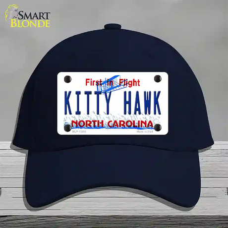 North Carolina Kitty Hawk Novelty License Plate Hat Cotton / Navy