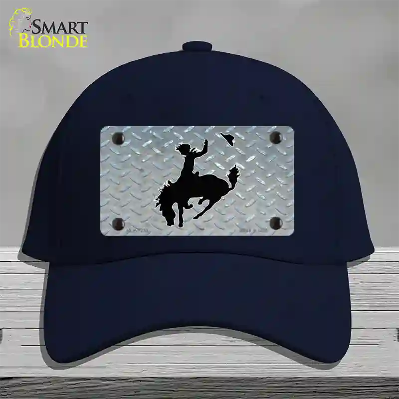 Bucking Bronco Novelty License Plate Hat Cotton / Navy