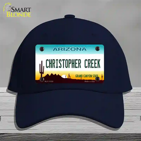 Christopher Creek Arizona Novelty License Plate Hat Cotton / Navy