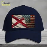 Alabama/American Flag Novelty License Plate Hat Cotton / Navy