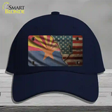 Arizona/American Flag Novelty License Plate Hat Cotton / Navy