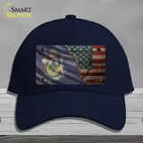 Maine/American Flag Novelty License Plate Hat Cotton / Navy