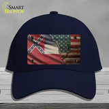 Mississippi/American Flag Novelty License Plate Hat Cotton / Navy