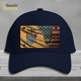 New Jersey/American Flag Novelty License Plate Hat Cotton / Navy