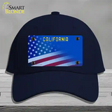 California with Blue California Plate Novelty License Plate Hat Cotton / Navy