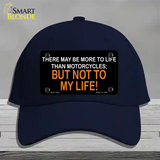 More To Life Than Motorcycles Novelty License Plate Hat Cotton / Navy