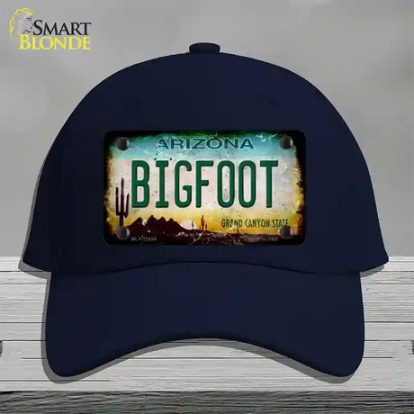 Bigfoot Arizona Novelty License Plate Hat Cotton / Navy