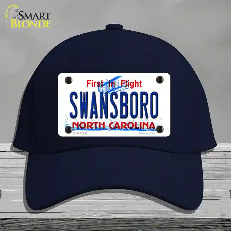 Swansboro North Carolina Novelty License Plate Hat Cotton / Navy