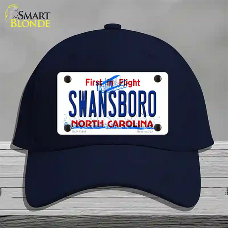 Swansboro North Carolina Novelty License Plate Hat Cotton / Navy