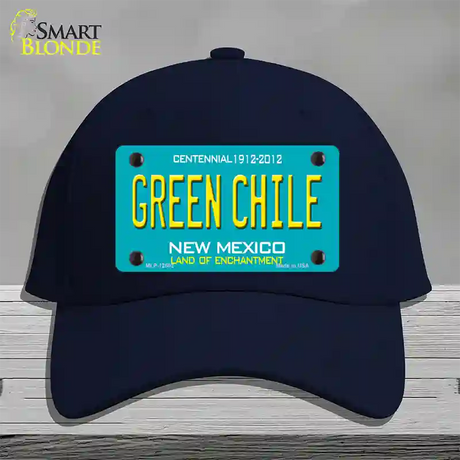 Green Chile New Mexico Green Novelty License Plate Hat Cotton / Navy