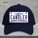 Candler North Carolina Novelty License Plate Hat Cotton / Navy