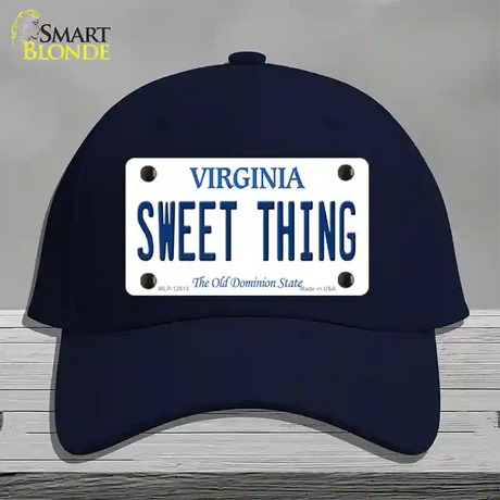 Sweet Thing Virginia Novelty License Plate Hat Cotton / Navy