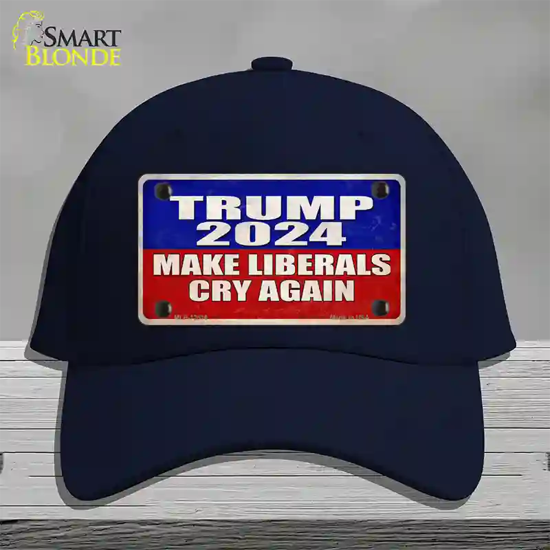 Trump Make Liberals Cry Again Novelty License Plate Hat Cotton / Navy