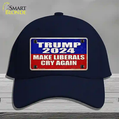 Trump Make Liberals Cry Again Novelty License Plate Hat Cotton / Navy