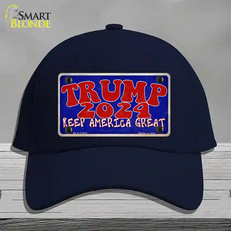 Trump 2024 Keep America Great Novelty License Plate Hat Cotton / Navy