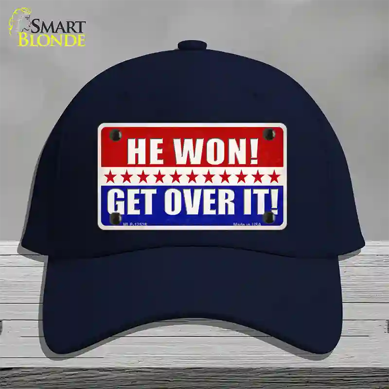 Trump Won Get Over It Novelty License Plate Hat Cotton / Navy