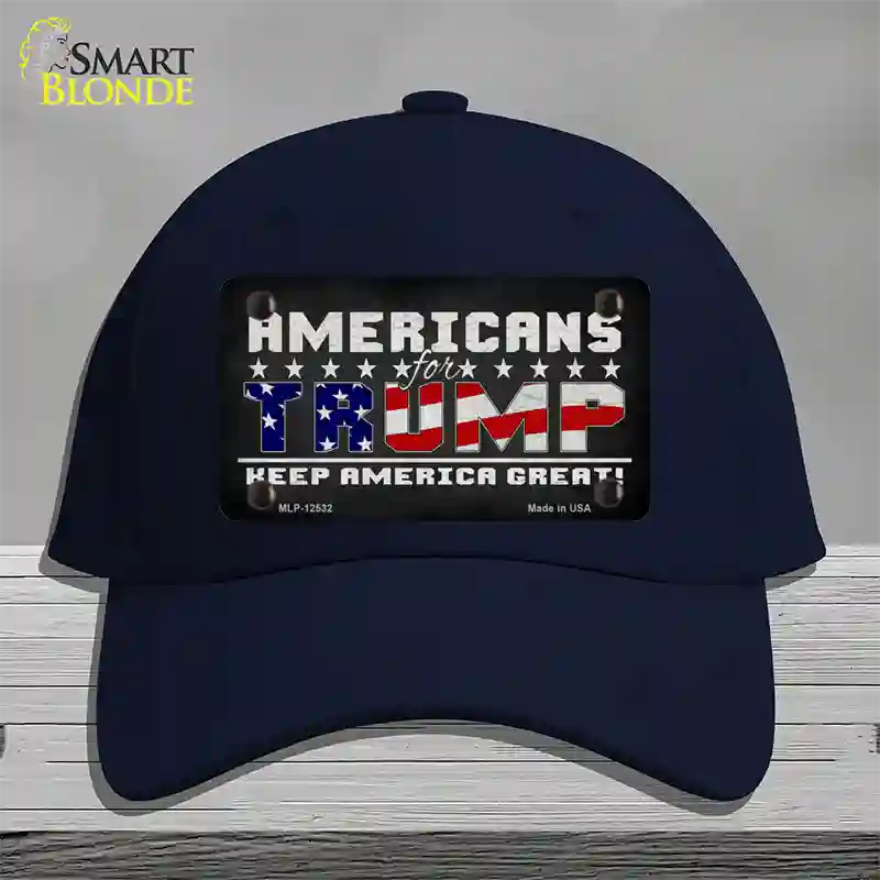 Americans For Trump Novelty License Plate Hat Cotton / Navy