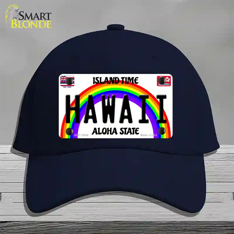 Hawaii Novelty License Plate Hat Cotton / Navy