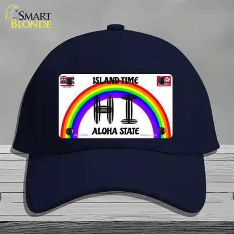 Hawaii Surfboard Novelty License Plate Hat Cotton / Navy