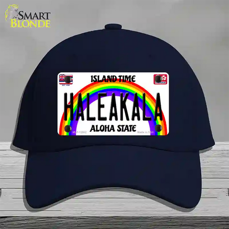 Haleakala Hawaii Novelty License Plate Hat Cotton / Navy