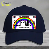 Slippahs Hawaii Novelty License Plate Hat Cotton / Navy