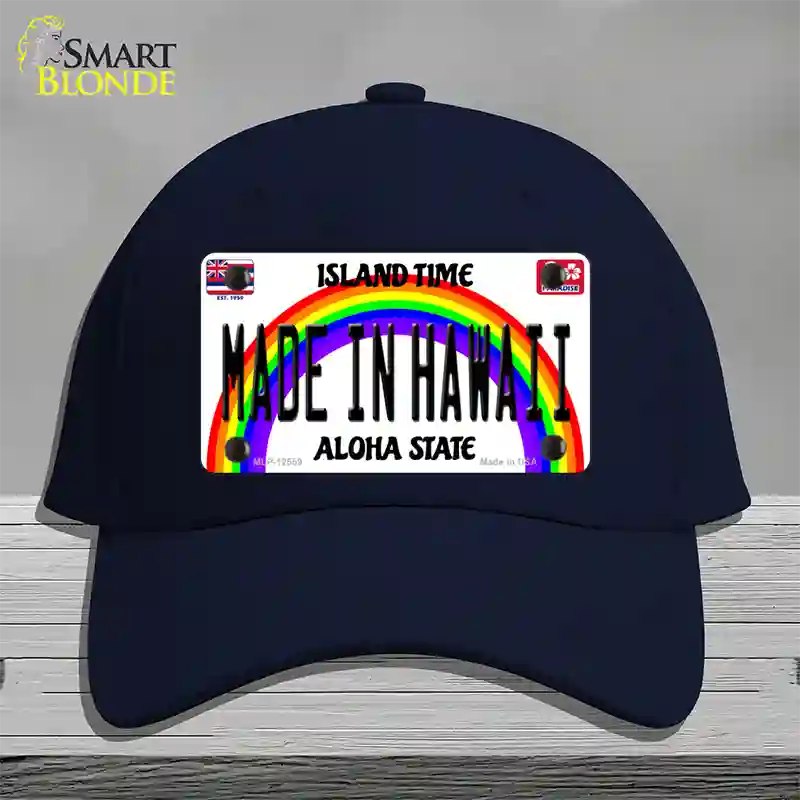 Made In Hawaii Novelty License Plate Hat Cotton / Navy