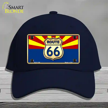 Route 66 Arizona State Flag Novelty License Plate Hat Cotton / Navy