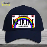 Waikiki Hawaii Novelty License Plate Hat Cotton / Navy