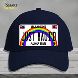 Just Mauid Hawaii Novelty License Plate Hat Cotton / Navy