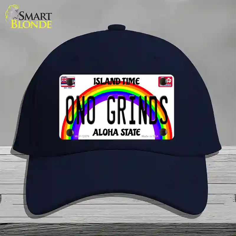 Ono Grinds Hawaii Novelty License Plate Hat Cotton / Navy