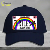 Turtles Hawaii Novelty License Plate Hat Cotton / Navy