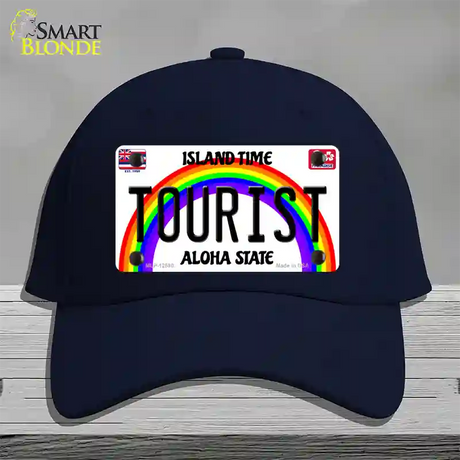 Tourist Hawaii Novelty License Plate Hat Cotton / Navy