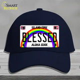 Blessed Hawaii Novelty License Plate Hat Cotton / Navy