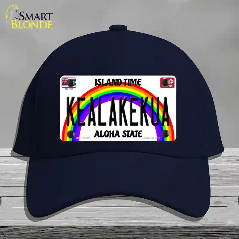 Kealakekua Hawaii Novelty License Plate Hat Cotton / Navy