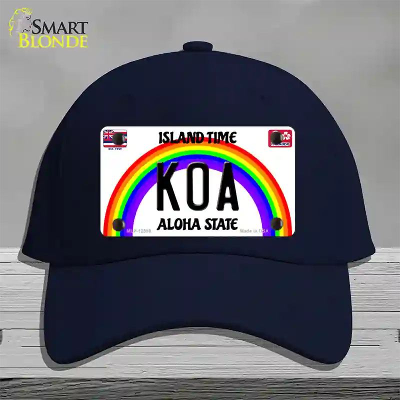 Koa Hawaii Novelty License Plate Hat Cotton / Navy