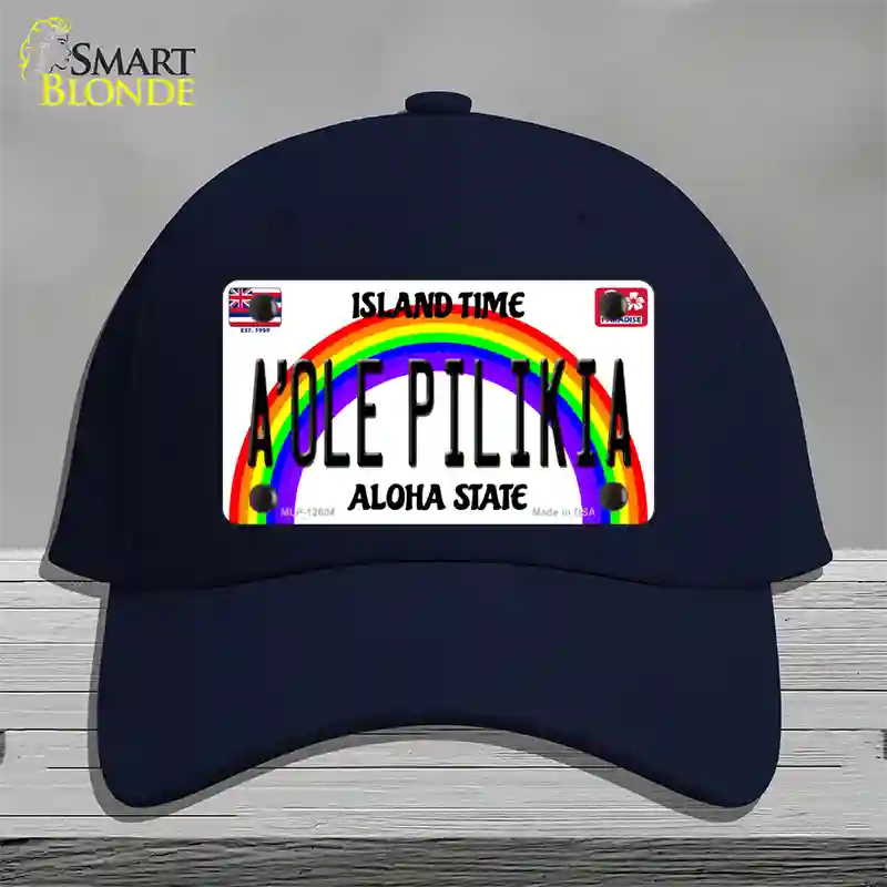 A Ole Pilikia Hawaii Novelty License Plate Hat Cotton / Navy