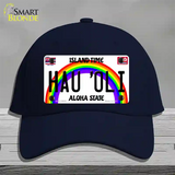 Hau Oli Hawaii Novelty License Plate Hat Cotton / Navy