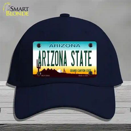 Arizona State Novelty License Plate Hat Cotton / Navy