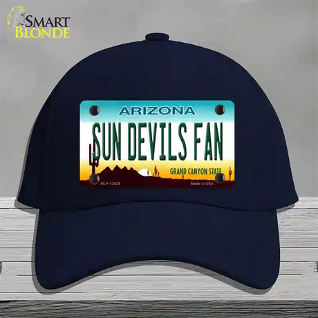 Sun Devils Fan Novelty License Plate Hat Cotton / Navy