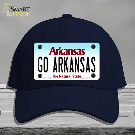 Go Arkansas Novelty License Plate Hat Cotton / Navy