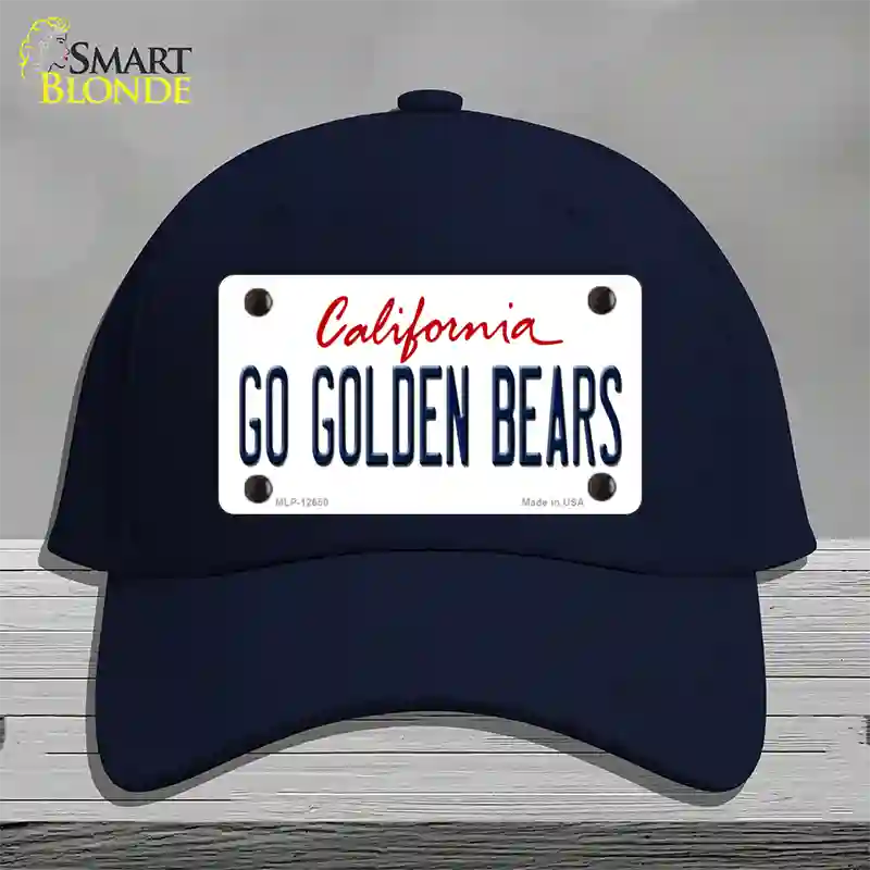 Go Golden Bears Novelty License Plate Hat Cotton / Navy