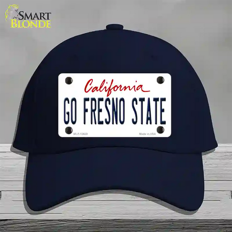 Go Fresno State Novelty License Plate Hat Cotton / Navy