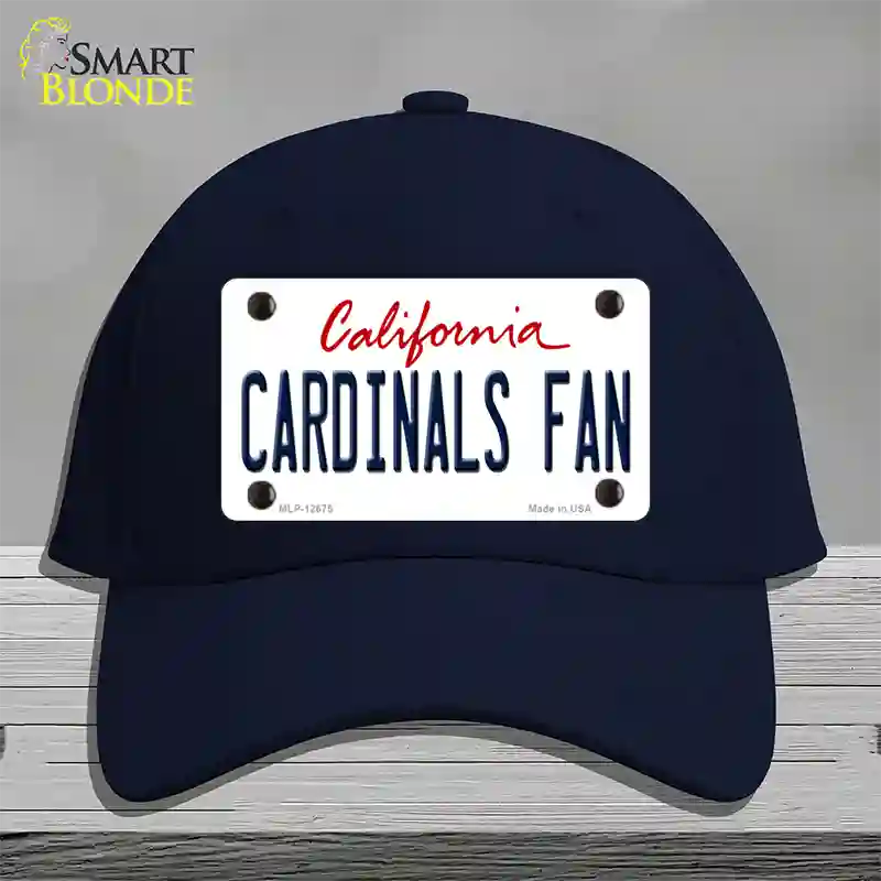 Cardinals Fan Novelty License Plate Hat Cotton / Navy