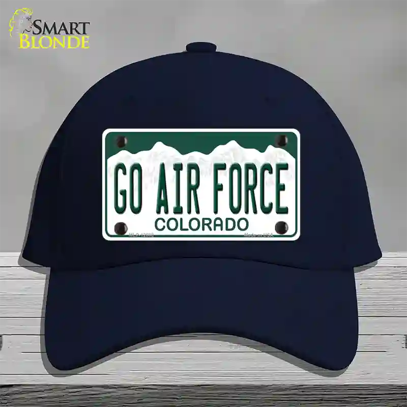 Go Air Force Novelty License Plate Hat Cotton / Navy