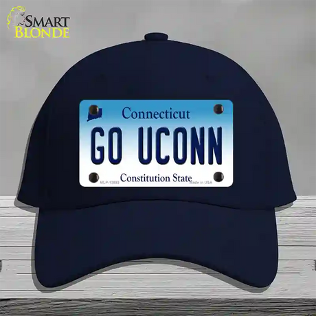 Go UConn Novelty License Plate Hat Cotton / Navy