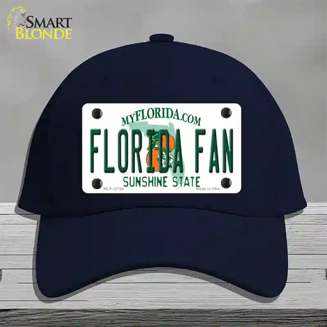 Florida Fan Novelty License Plate Hat Cotton / Navy