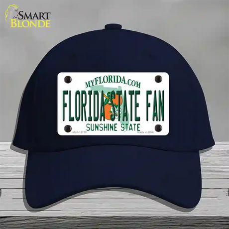 Florida State Fan Novelty License Plate Hat Cotton / Navy