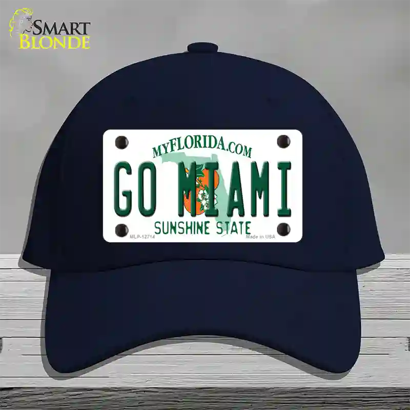 Go Miami Novelty License Plate Hat Cotton / Navy