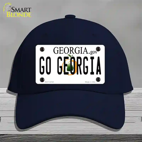 Go Georgia Novelty License Plate Hat Cotton / Navy