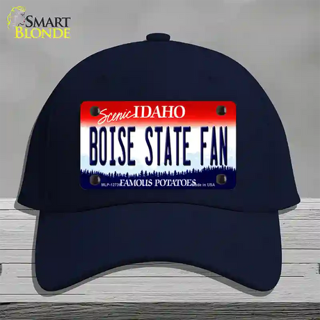 Boise State Fan Novelty License Plate Hat Cotton / Navy